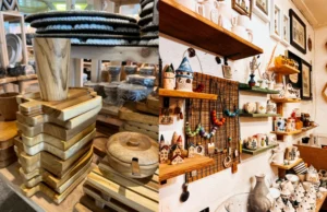 Colección de productos decorativos y utilitarios de madera fabricados con un Router CNC de alta precisión.