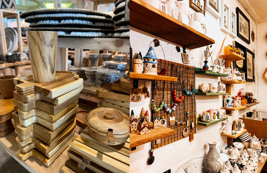 Colección de productos decorativos y utilitarios de madera fabricados con un Router CNC de alta precisión.